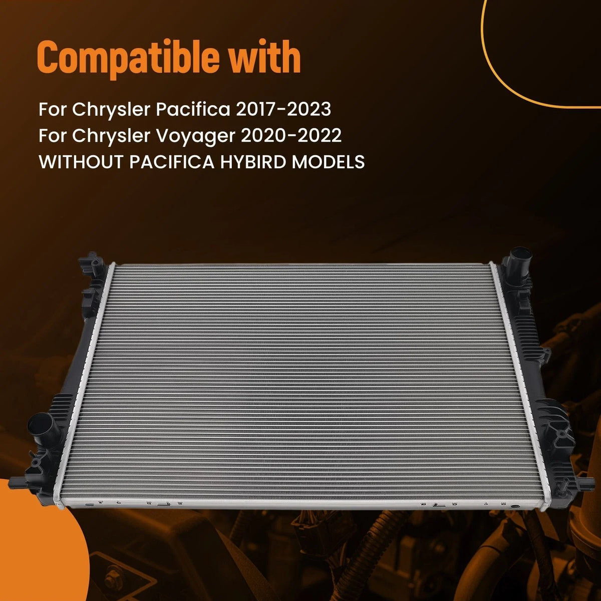 Radiator for Chrysler Pacifica (2017–2023) Aluminum Core Manual