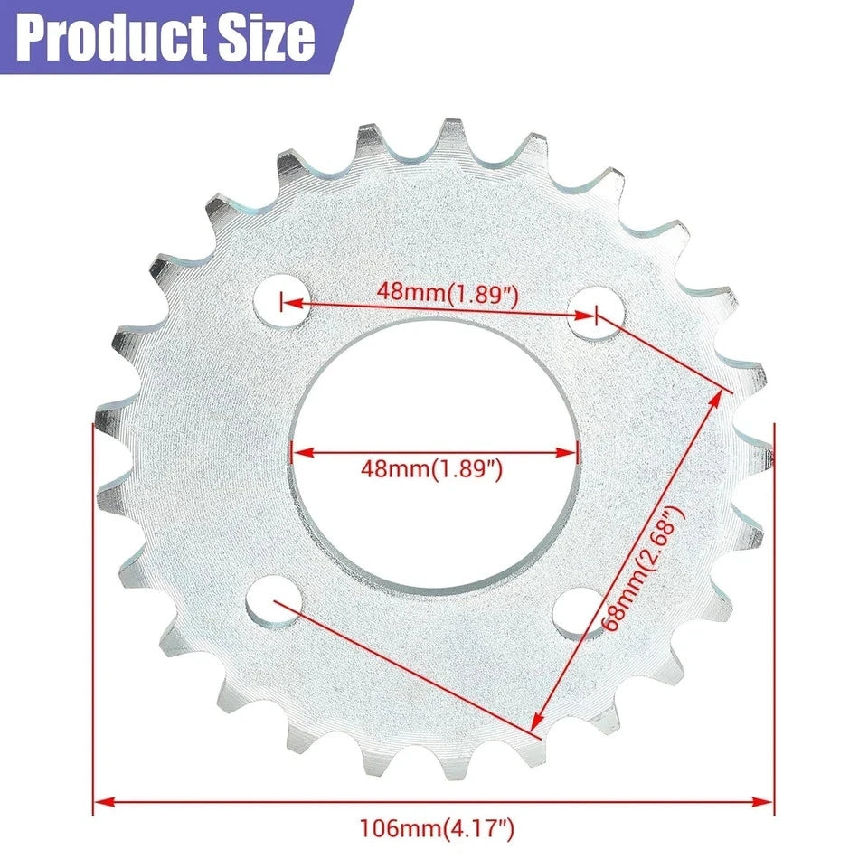 Sprocket Set 25T 10T 32 Links for Coleman CK196 (196cc 6.5hp)