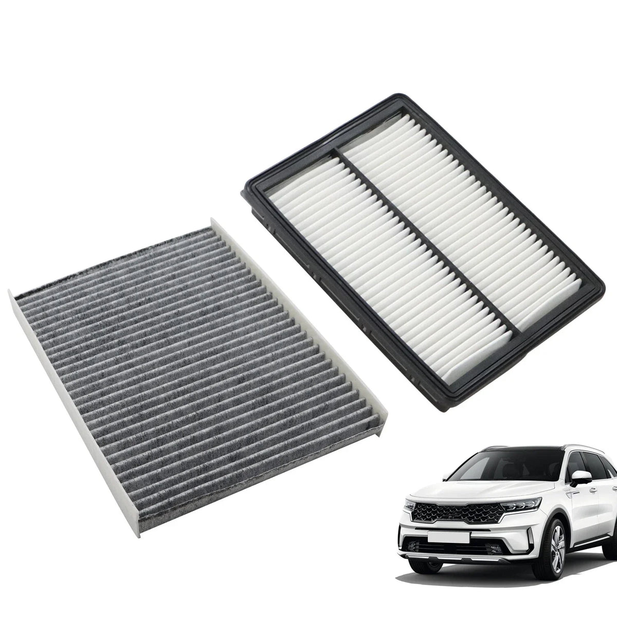 Set of 2 Carbon Cabin & Engine Air Filters for KIA Sorento (2016–2020)