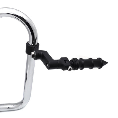 Black Bamboo Footrest Mounting Clamp 1.25" for Harley Sportster 883 1200 (2004–2023)