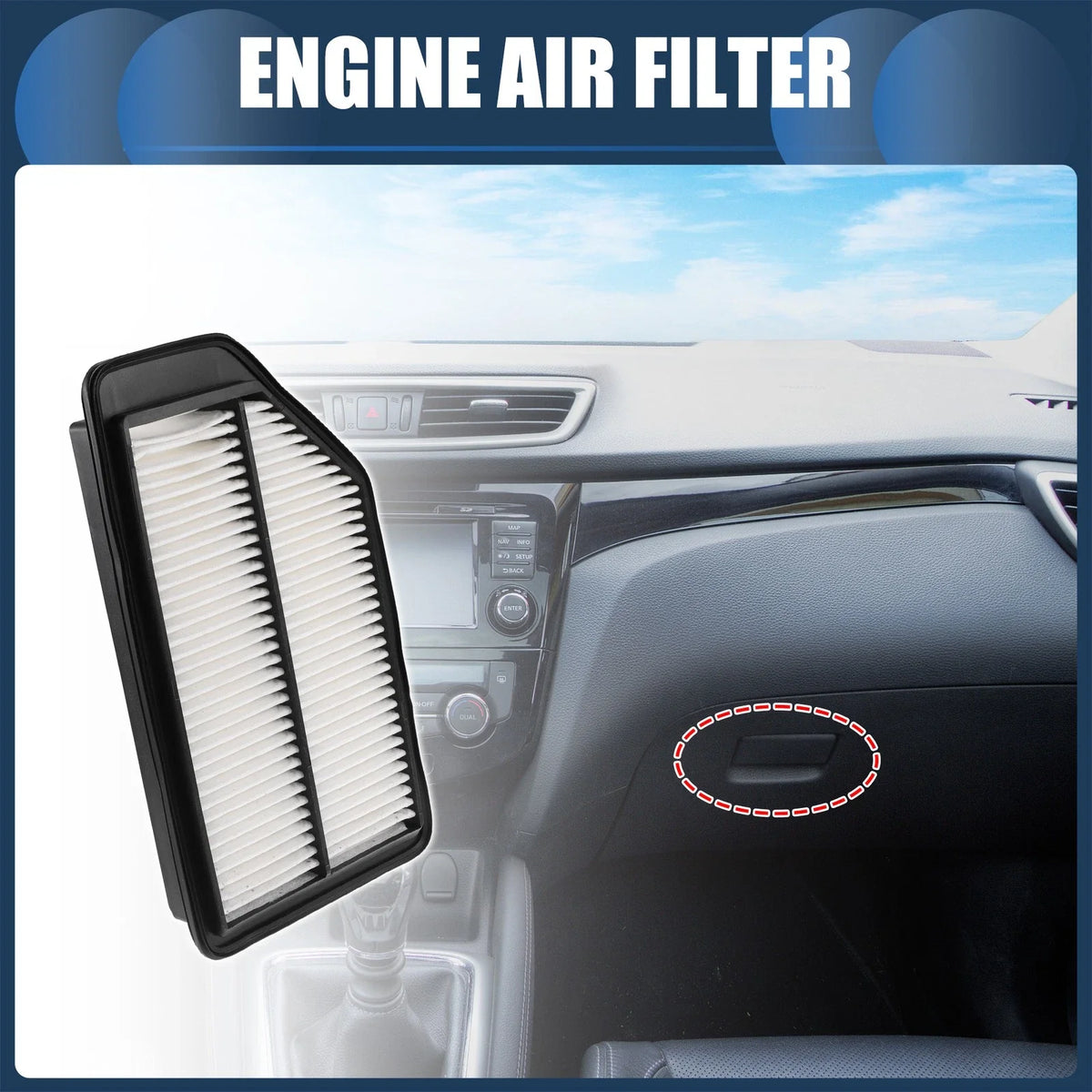 Engine Air Filter No. 17220RV0A00 for Honda Odyssey (2011–2017)