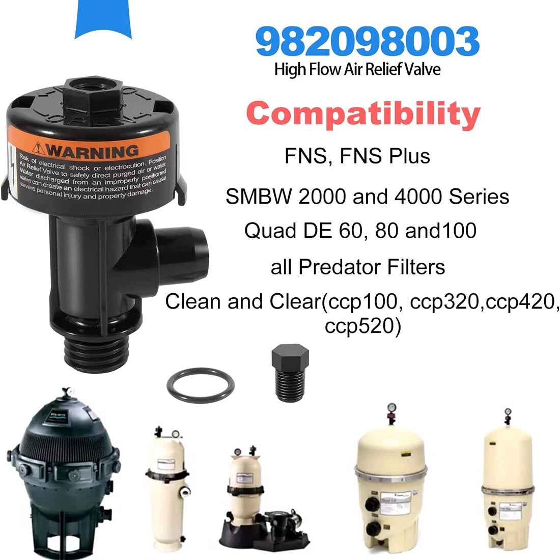 Air Relief Valve Assembly for Pentair Filters (High Flow)