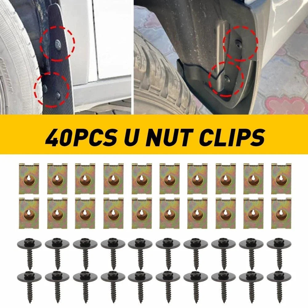 Set of 4 Metal Fender Retainer Clips for BMW