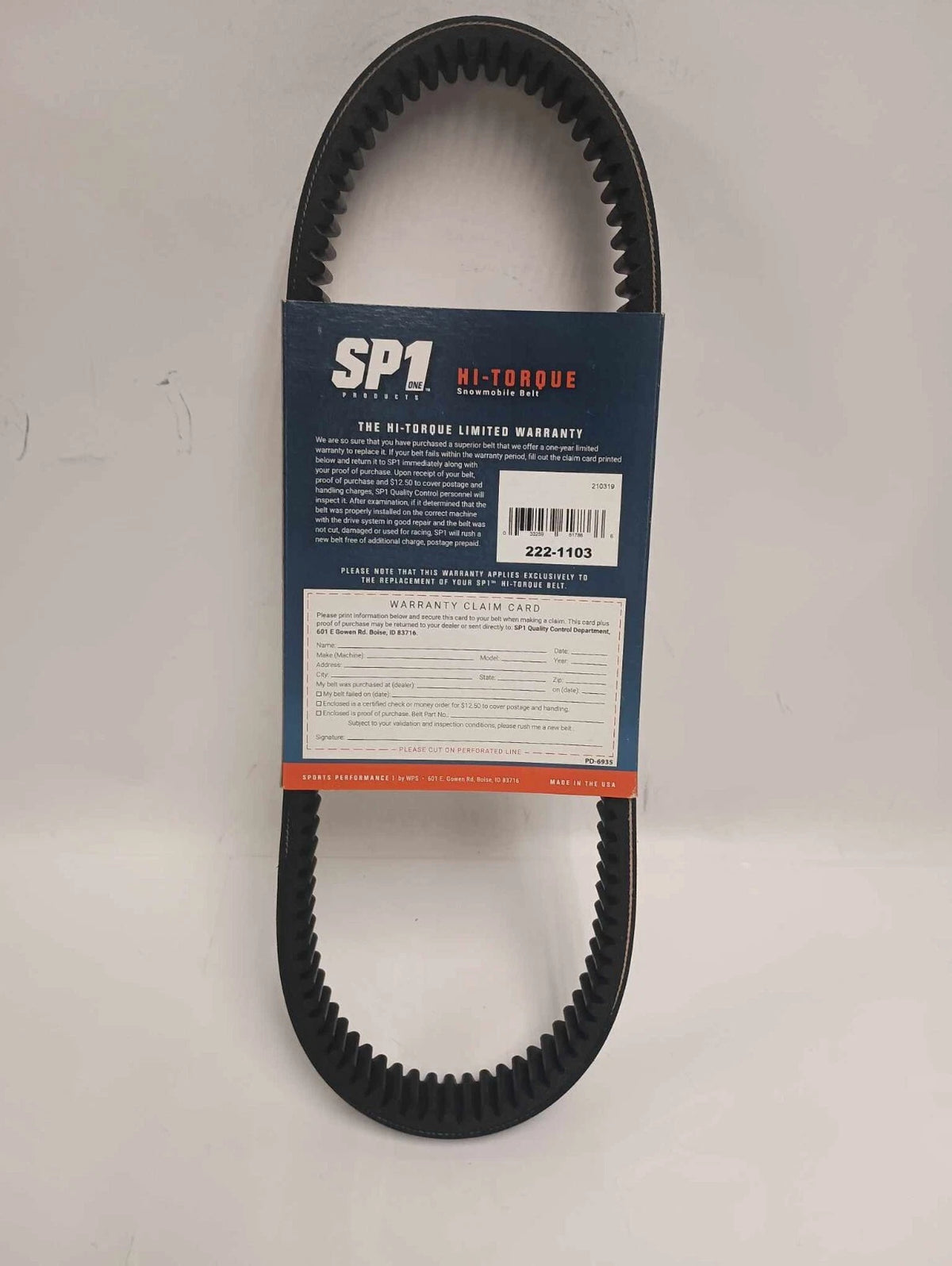 SP1 Snowmobile Drive Belt for Ski Doo (222-1103)