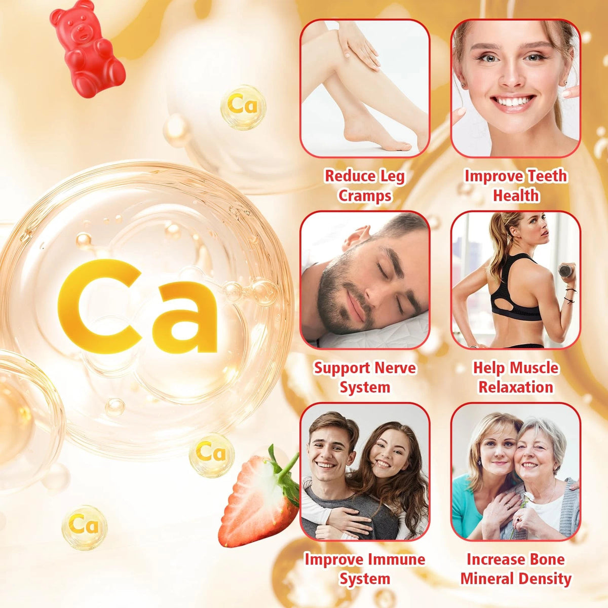 Calcium Citrate Gummies 1200mg for Adults (60 Count)