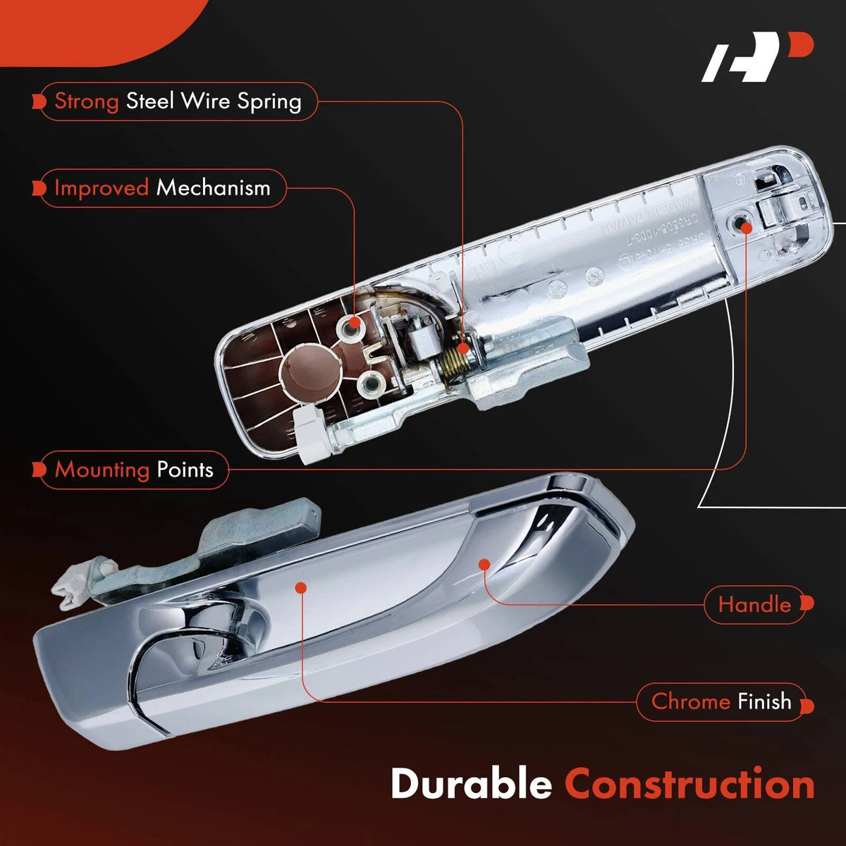 A-Premium RH Exterior Door Handle for Jeep Grand Cherokee (2005–2010) BK735-7130