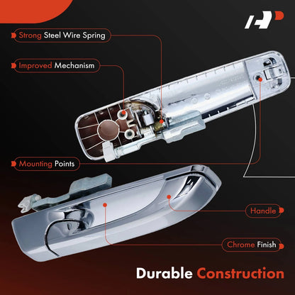 A-Premium RH Exterior Door Handle for Jeep Grand Cherokee (2005–2010) BK735-7130