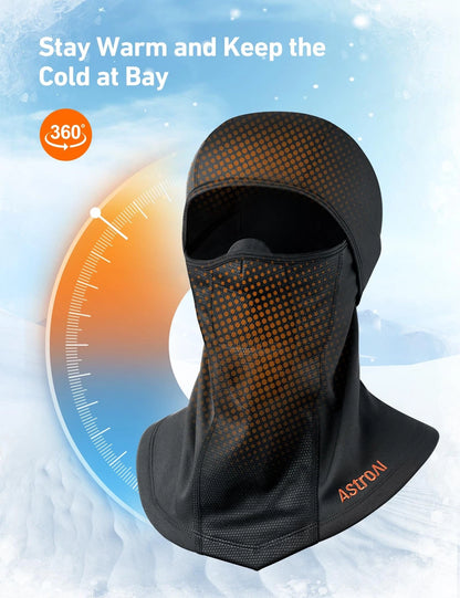 Windproof Balaclava for AstroAI Ski Mask (One Size, Black)