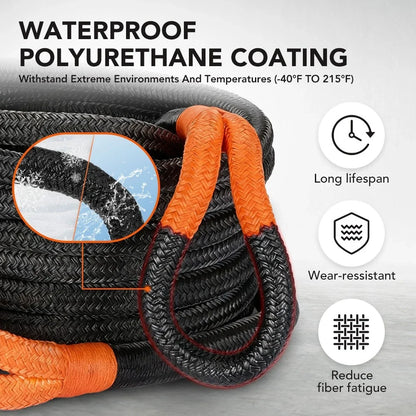 Kinetic Recovery Rope for Off-Road Vehicles (60000 lbs, 30ft)