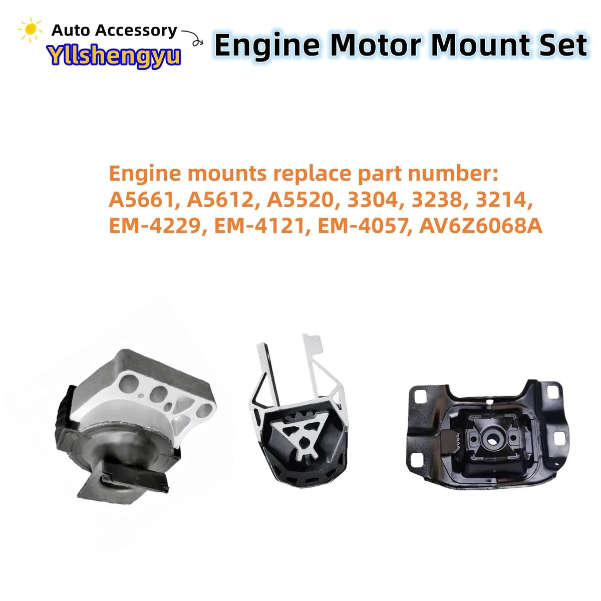 Engine Motor & Transmission Mount Kit for Ford Escape (2013–2019)