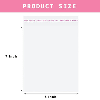 200 Pcs Self Sealing Cellophane Bags 5x7 Inches Clear