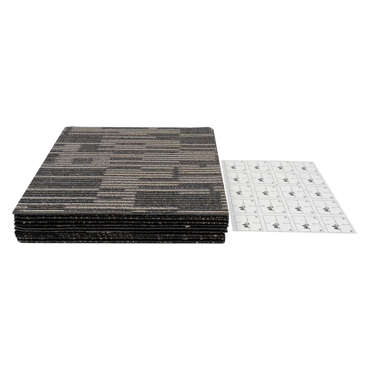 20pcs Square Carpet Tiles 20x20" Washable Floor Mats for Commercial Use