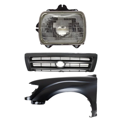 Fender Kit for Toyota Tacoma 4WD (1997) Primed Driver Side with Grille Assembly
