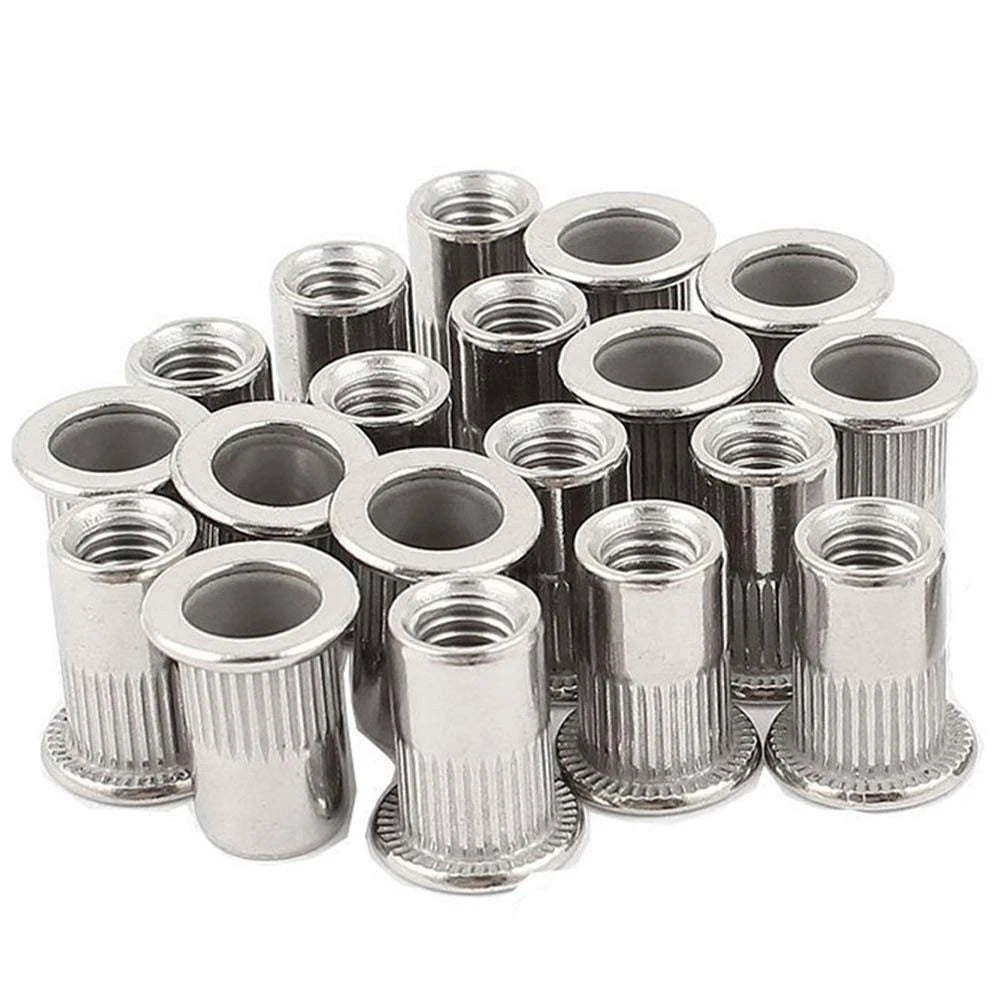 20PC 3/8''-16 Stainless Steel Rivet Nuts Nutsert Threaded (Silver)