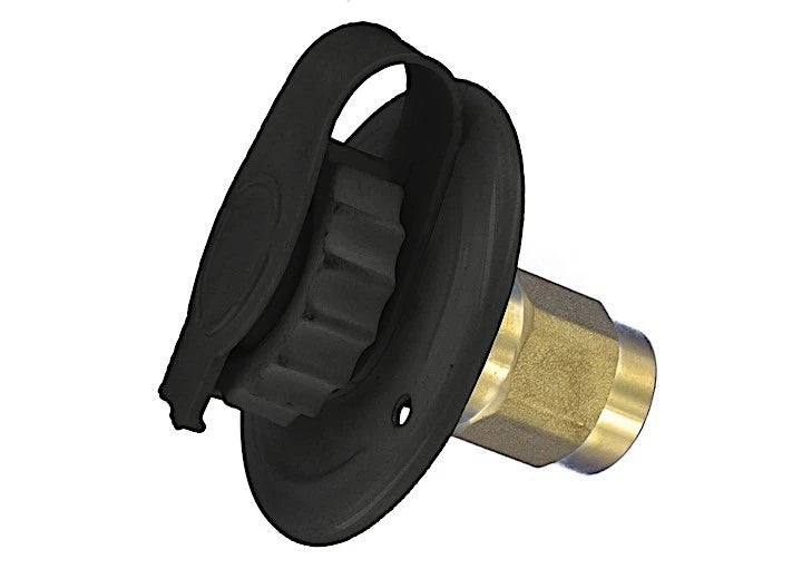 2X Valterra A01-0175LF Black 2-3/4" RV Fresh Water Inlet 1/2" FPT