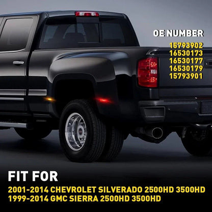 Set of 4 LED Side Fender Marker Lights for Chevrolet Silverado 2500HD 3500HD (2001–2014)