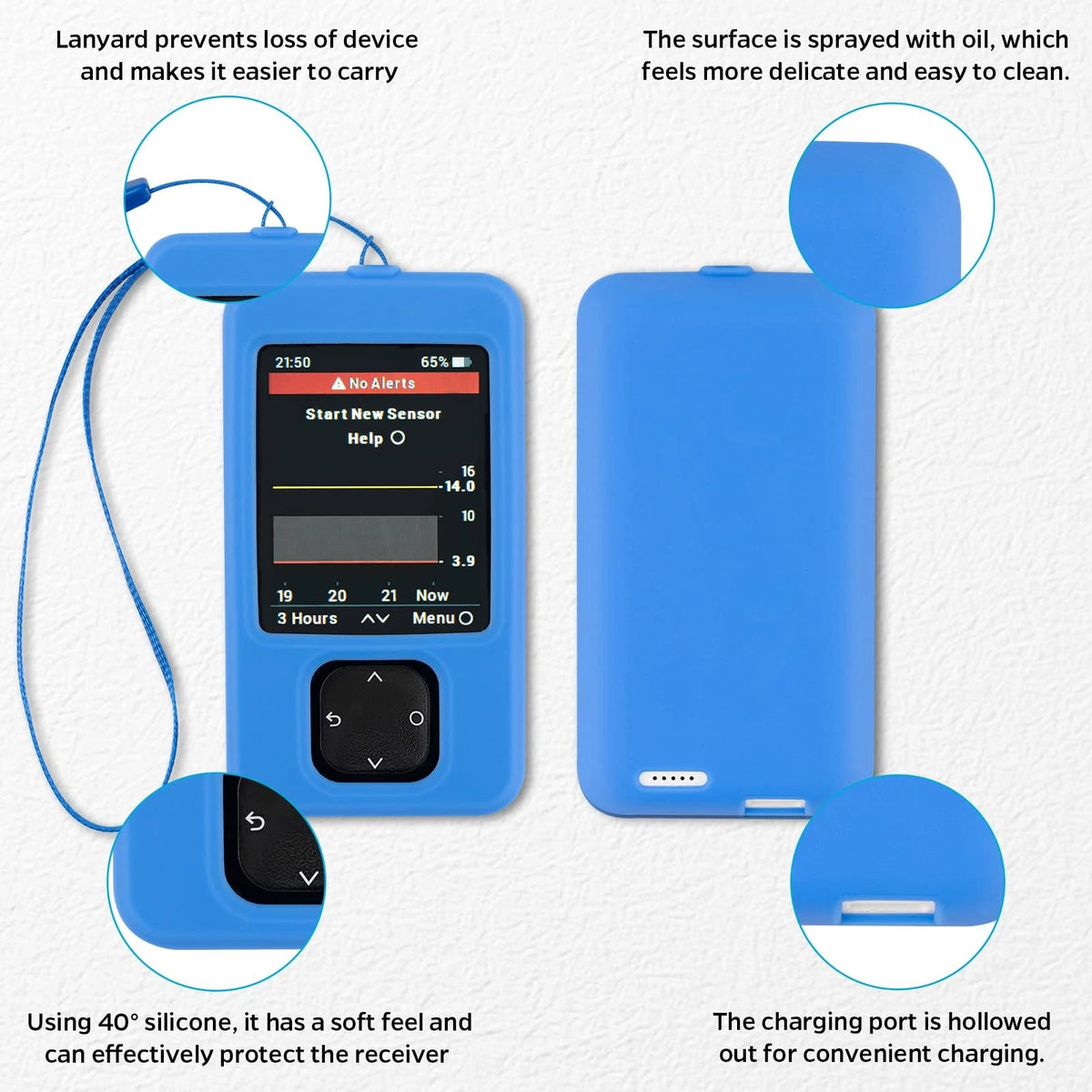 Dexcom G7 Receiver Case with Wrist Lanyard (2023)