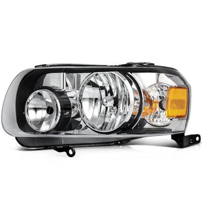 Set of 2 Black Housing Headlights Assembly for Ford Escape (2005–2007)