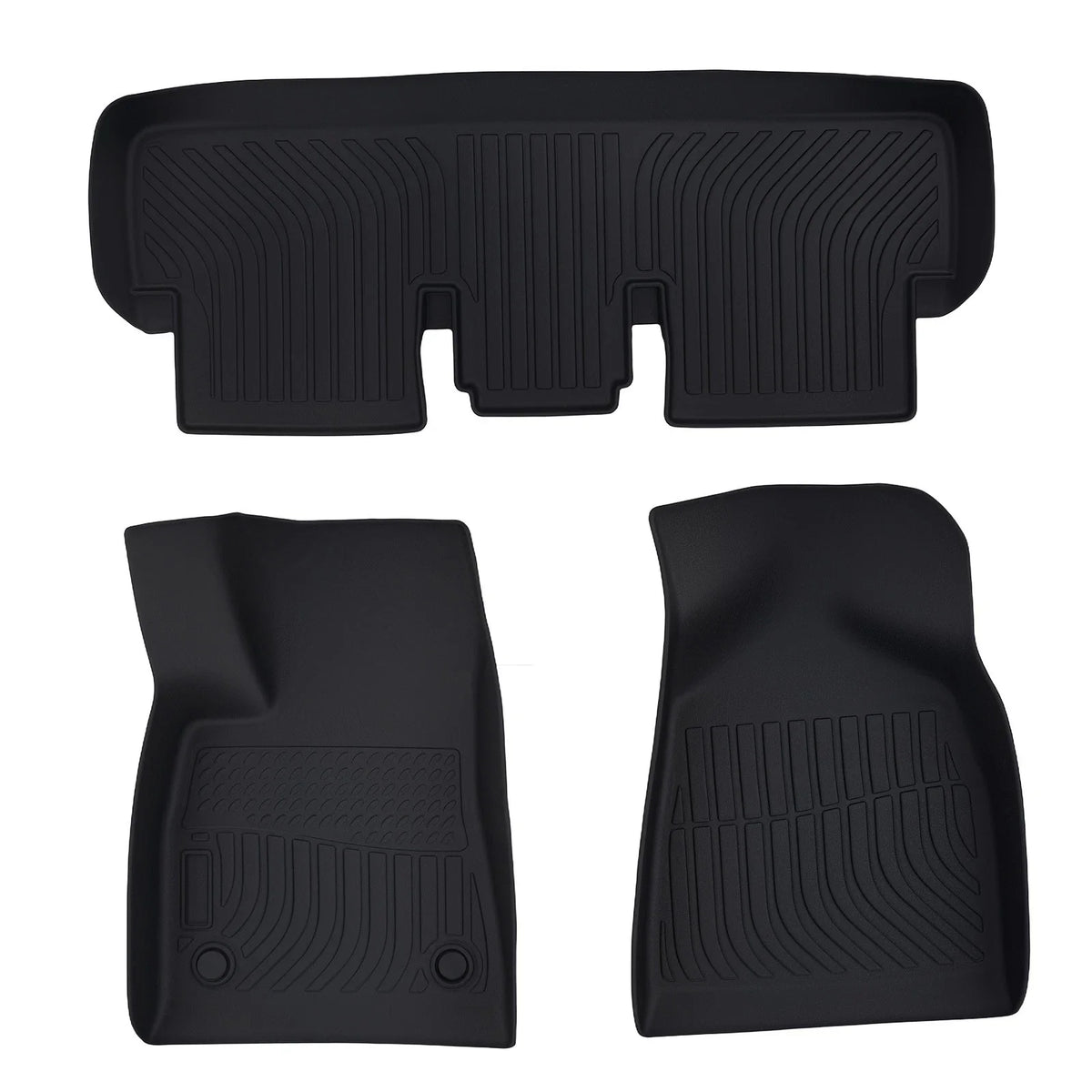 Set of 4 TPE Black Waterproof Floor Mats for Tesla Model 3 (2024–2025)