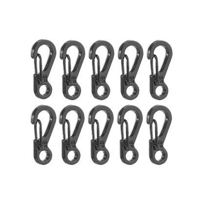 10Pcs Mini Carabiner Snap Hook Clip Aluminum for Outdoor Camping Key Chain