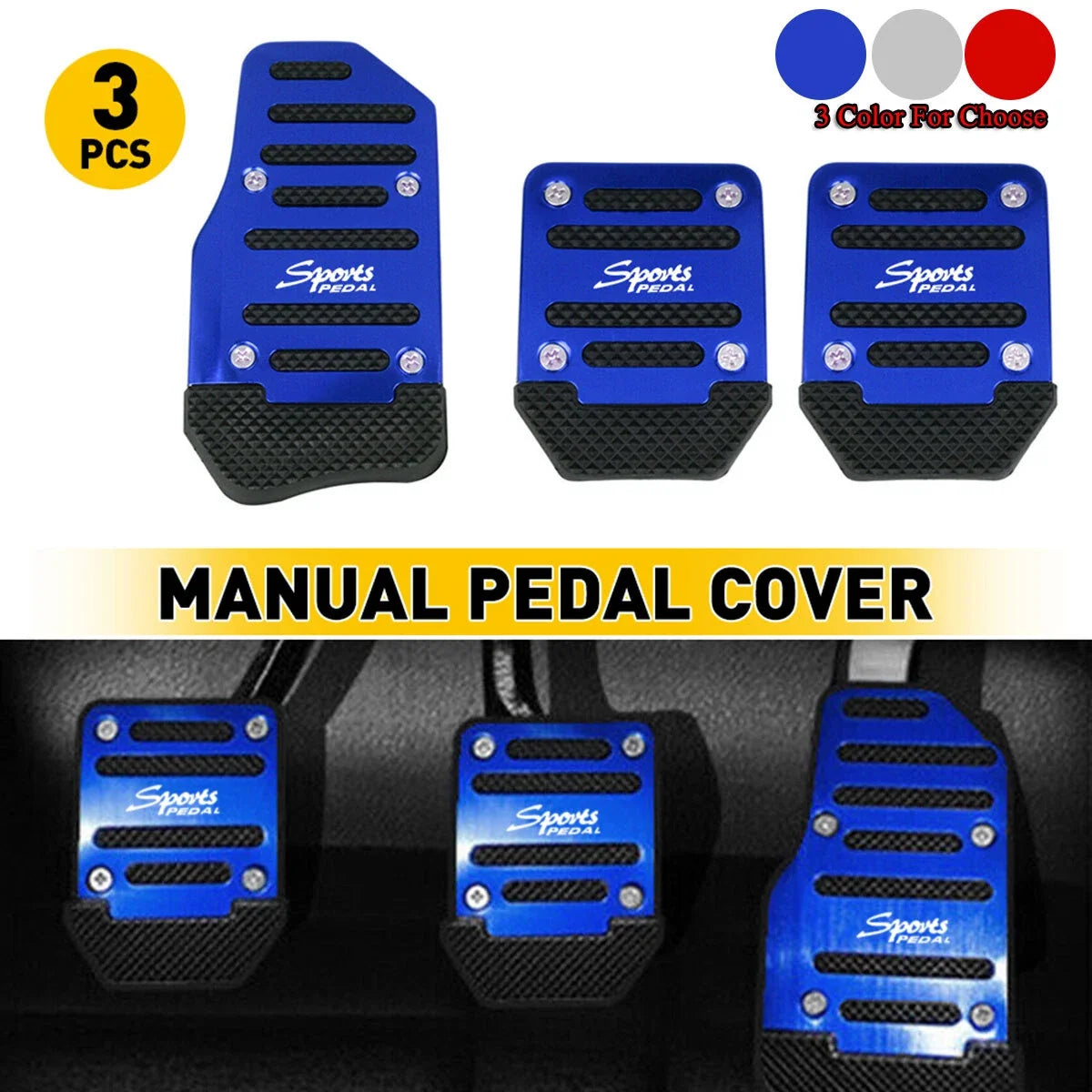 Non-Slip Manual Transmission Brake Pedal Pad Cover for Car