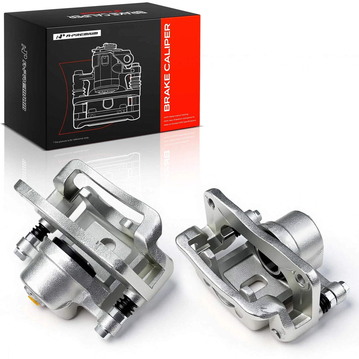 A-Premium Pair Rear Brake Caliper w/ Bracket for Hyundai Genesis Coupe (2010–2016) - 582102M000, 58210-2M000, 583102MA00, 58310-2MA00, 19-B6394