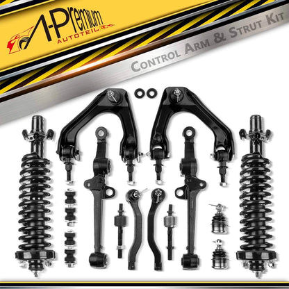 Set of 4 Complete Strut & Coil Spring Control Arm Kit for Honda Accord (2018–2023) - 51220SM1A01, 51220SM1A02, 53010SR3010, 53521SM4013