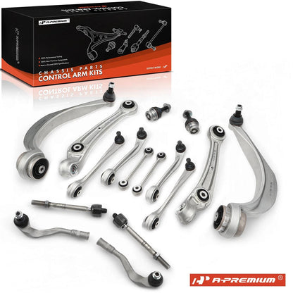 16Pcs Control Arm & Sway Bar Link Kit for Audi A4 (4H0422810, 8K0422817A)