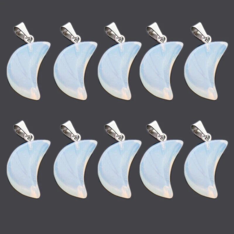 10X Crystal Stone Opal Healing Reiki Necklace Pendants for