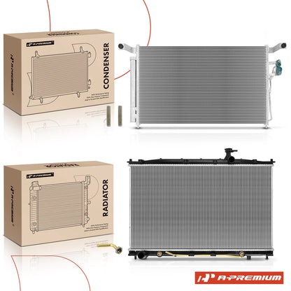 Radiator & AC Condenser for Hyundai Santa Fe (2007–2009) CU2731, 8012731