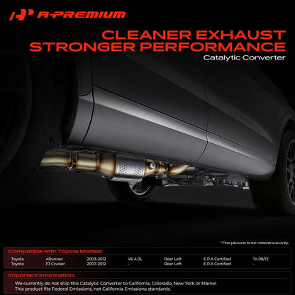 A-Premium Rear Left Catalytic Converter for Toyota 4Runner FJ Cruiser (2003–2012) 642191