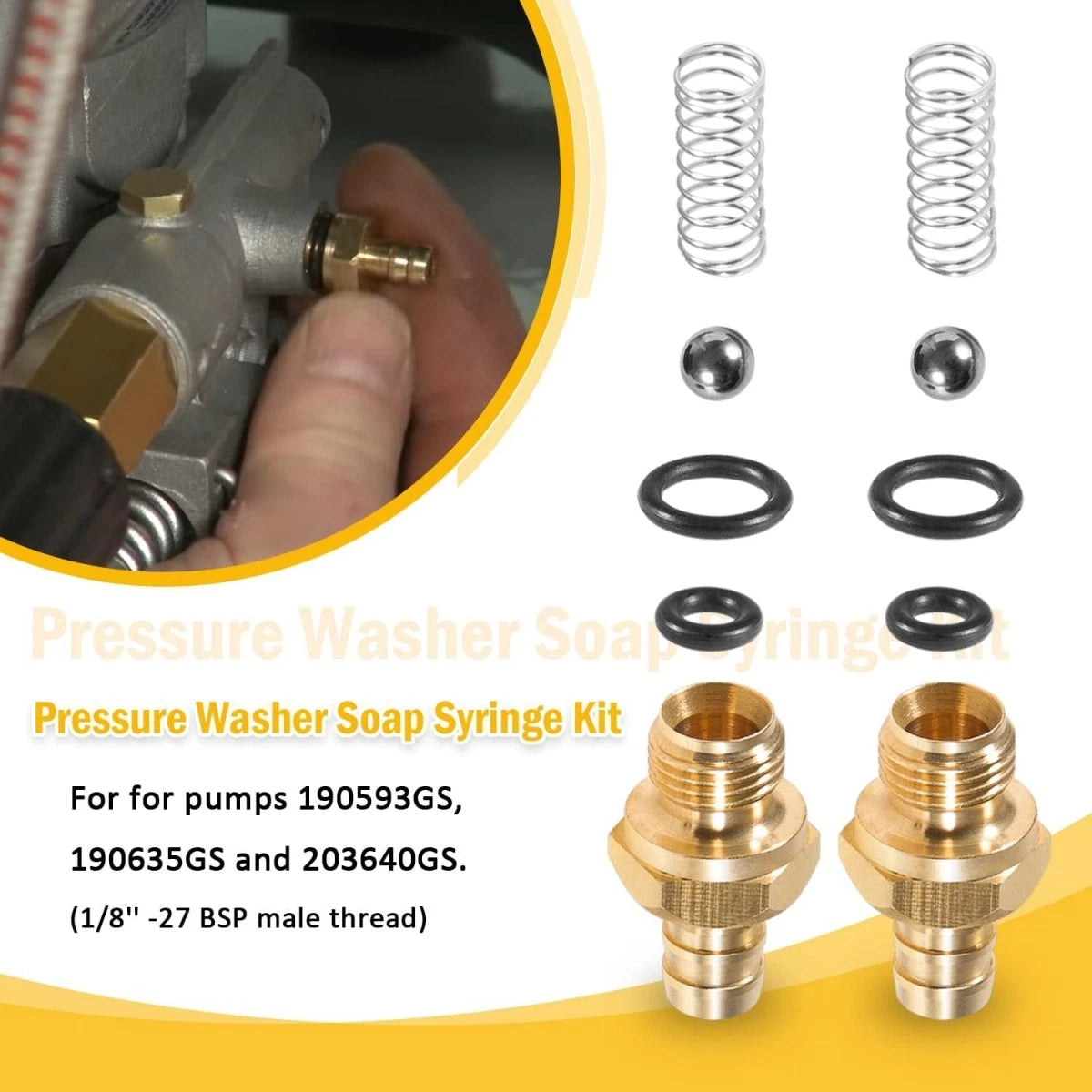 Pressure Washer Chemical Soap Injector Kit for Pumps (190593GS, 190635GS, 203640GS)