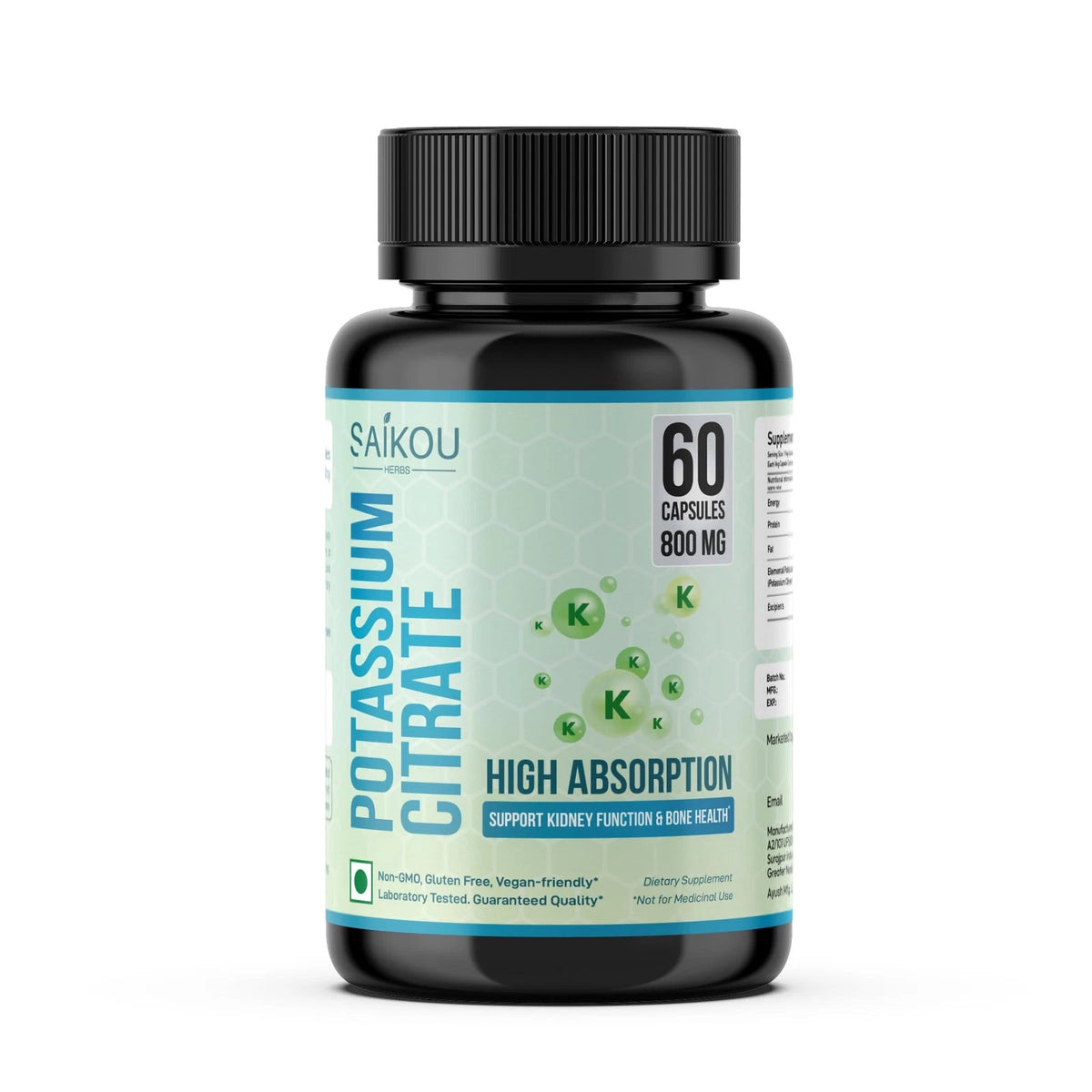 Potassium Citrate 800 mg for Health Supplement (60 Count)