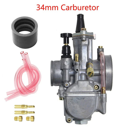 34mm Carburetor with Power Jet for PWK34 250cc-350cc ATV (2/4 Stroke)