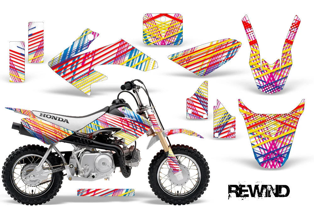 Dirt Bike Decal Graphic Kit for Honda CRF50 (2004–2013) MX-HON-CRF50-4-13-REWIND