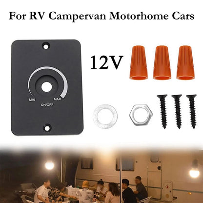 2X DC 12V PWM Dimmer Switch for RV Campervan Motorhome Cars Lights