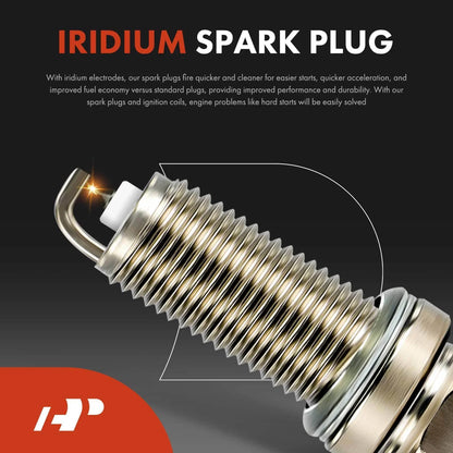 Set of 4 Ignition Coils & 4 Iridium Spark Plugs for Nissan Altima (2007–2013)