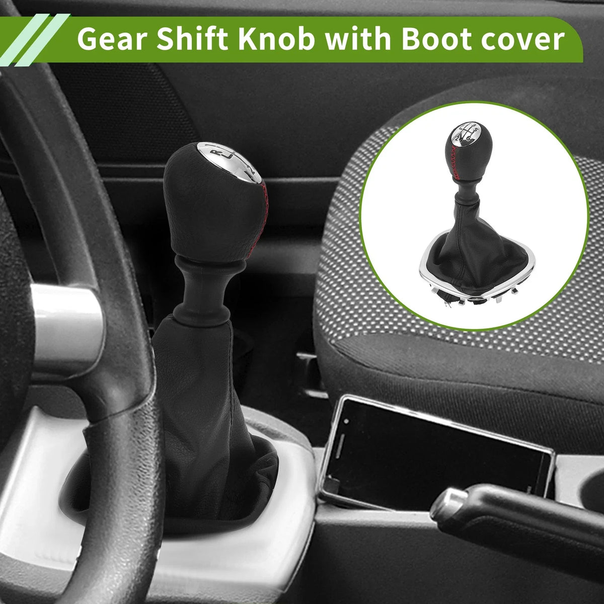 6 Speed Gear Shifter Knob with Cover for Fiat Talento (2016–2023)