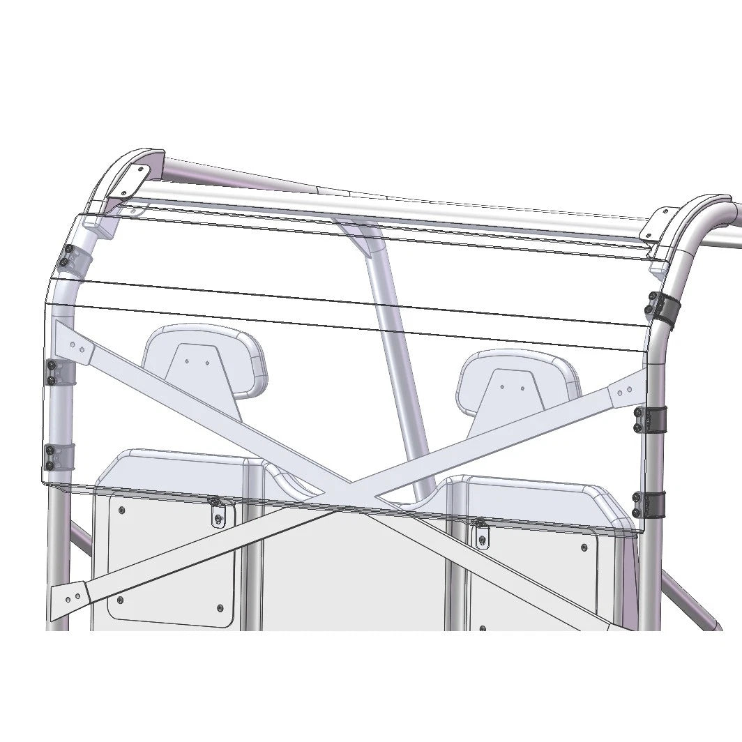 Direction 2 Rear Windshield for Polaris (RNGXPWS3003A)
