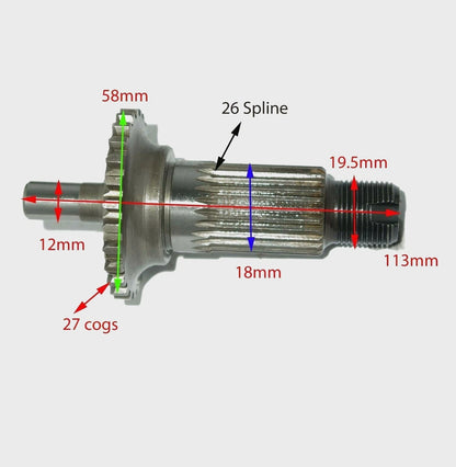 Transfer Case Front Output Shaft for Suzuki Samurai SJ410 SJ413 (29151-80051)