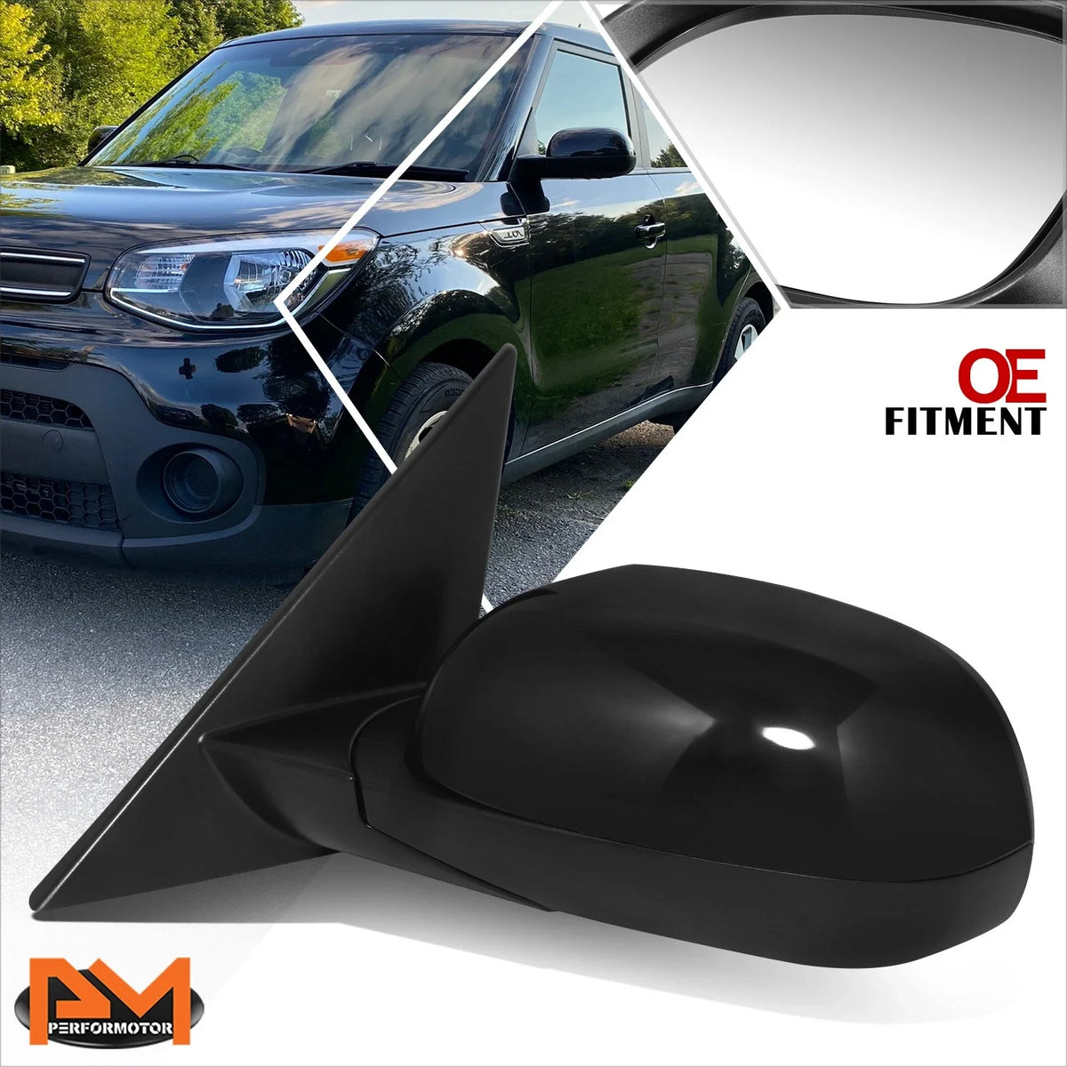 Power Adjust Heated Side Rear View Door Mirror Left for Kia Soul (2014–2019)