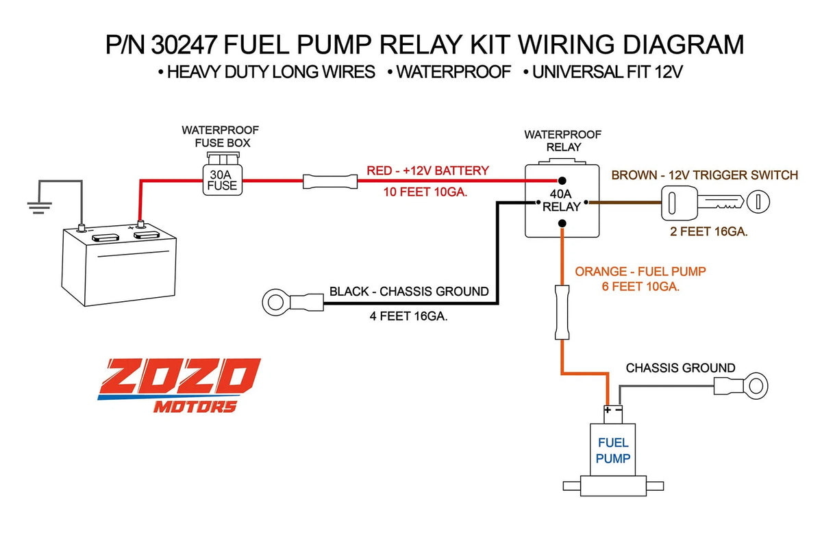Electric Fuel Pump Relay Kit for