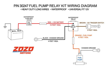 Electric Fuel Pump Relay Kit for