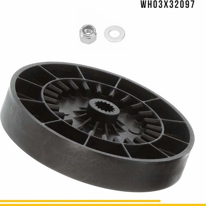 Transmission Pulley + Nut for GE Washer (WH3X32097, WH03X32097, AP6996076)