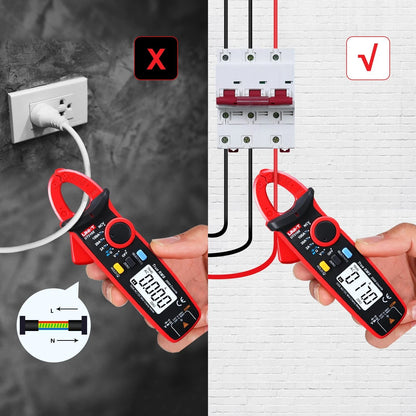 Mini Clamp Meter UT210e with Alligator Clips for Universal Use