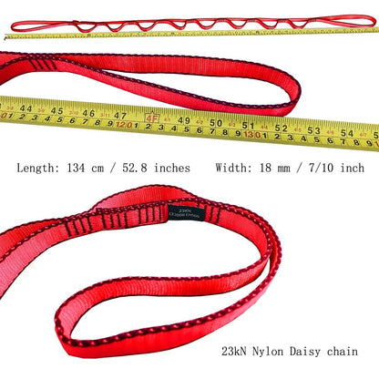 2X 53 Inch Nylon Daisy Chains Rope Climbing Lanyard for Universal Use