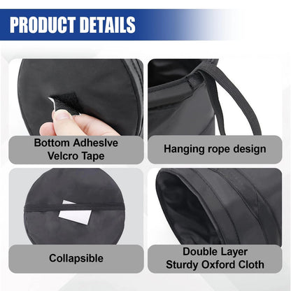 Collapsible Car Trash Can for Universal Fit (Portable Waterproof Auto Waste Bin)