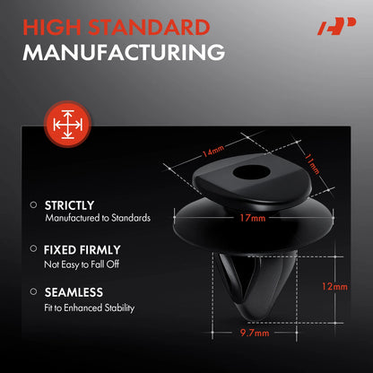 50Pcs Nylon Trim Molding Clip Retainer for Subaru (909130109, 90913-0109, 21591)