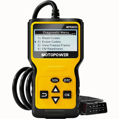 OBD2 Scanner Code Reader for Car (Portable, Yellow)