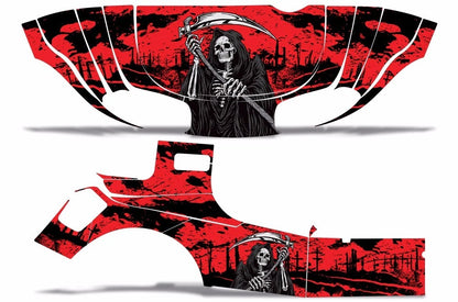 Graphics Kit Decal Sticker for E-Z-Go Freedom RXV (2015–2022) REAP Red